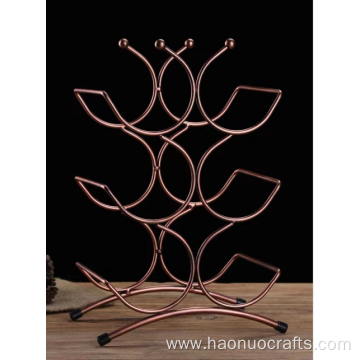 Flower art flourishing wine rack